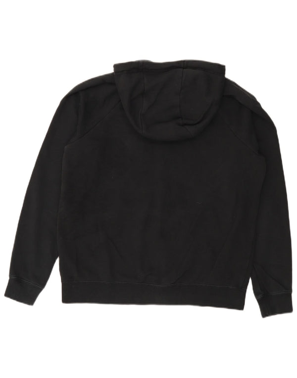 Nike Womens Oversized Zip Hoodie Sweater UK 14 Medium Black Cotton