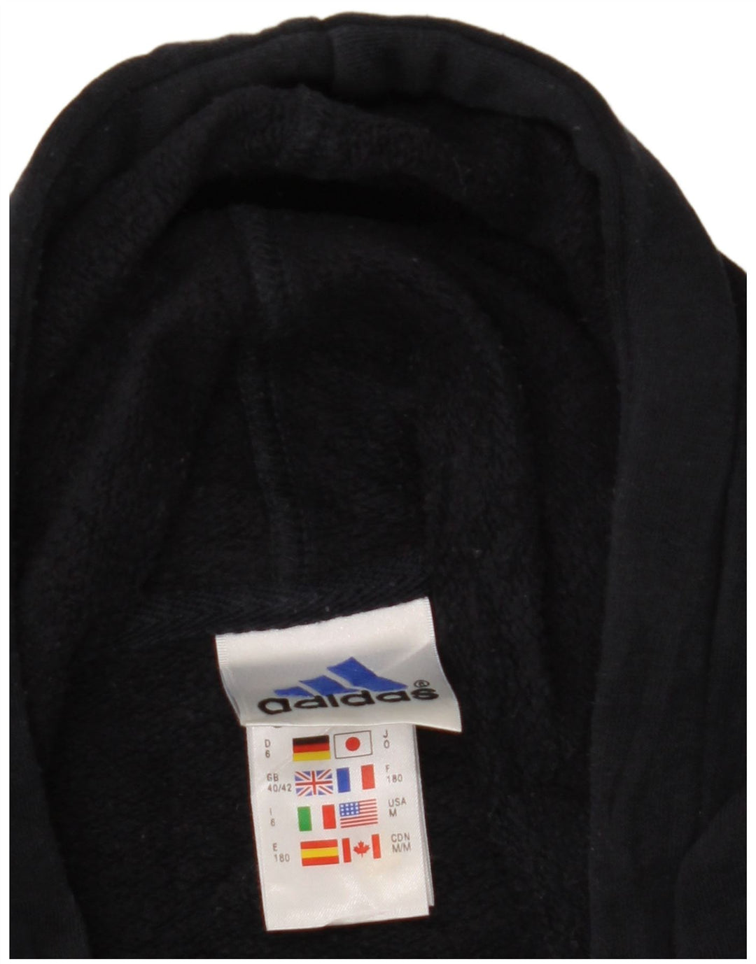 Pulover ADIDAS pentru bărbați, cu fermoar și gât, UK 40/42, bumbac mediu albastru bleumarin