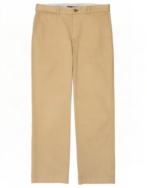 Pantaloni chino drepți pentru bărbați Tommy Hilfiger L36 L32 bumbac bej
