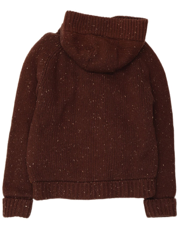 Jachetă bomber din tricot cu glugă pentru bărbați Timberland UK 40 Lână mare maro pete