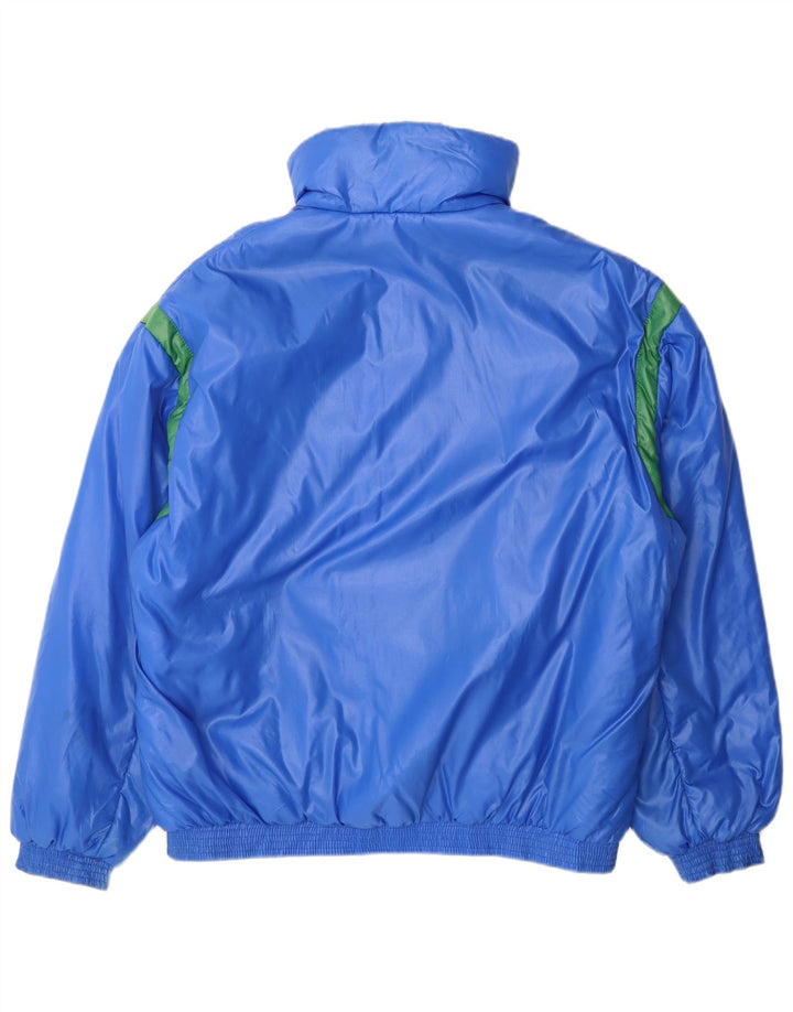 Jachetă căptușită vintage pentru bărbați IT 52 XL albastru din poliamidă color bloc