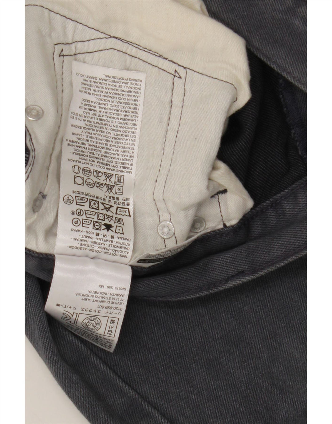 Blugi Levi's 501 drepte pentru bărbați W32 L32 bumbac gri