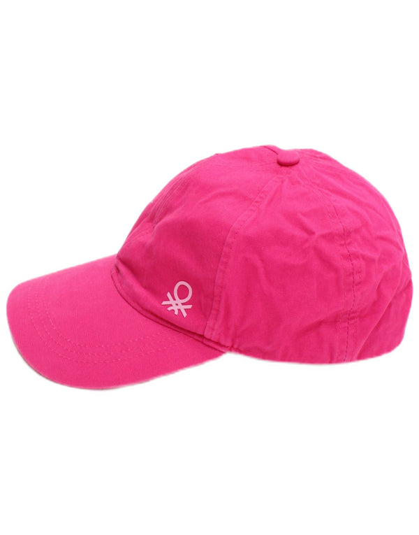 United Colors of Benetton Girls Baseball Cap 7-8 Years Pink Cotton
