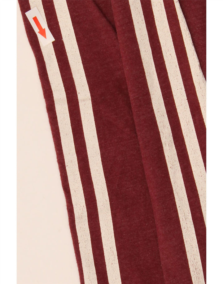 Top pentru bărbați Adidas cu mânecă lungă, bumbac mediu burgundă