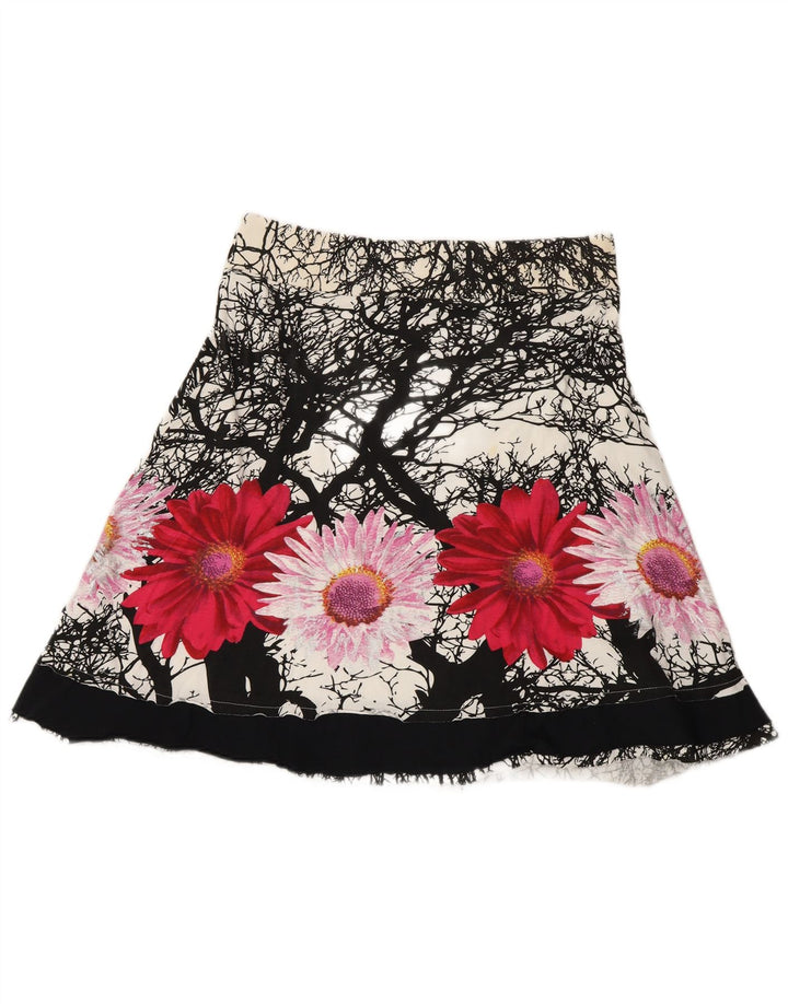 Fustă A-Line Vintage pentru Damă Mediu W30 Bumbac Floral Multicolor