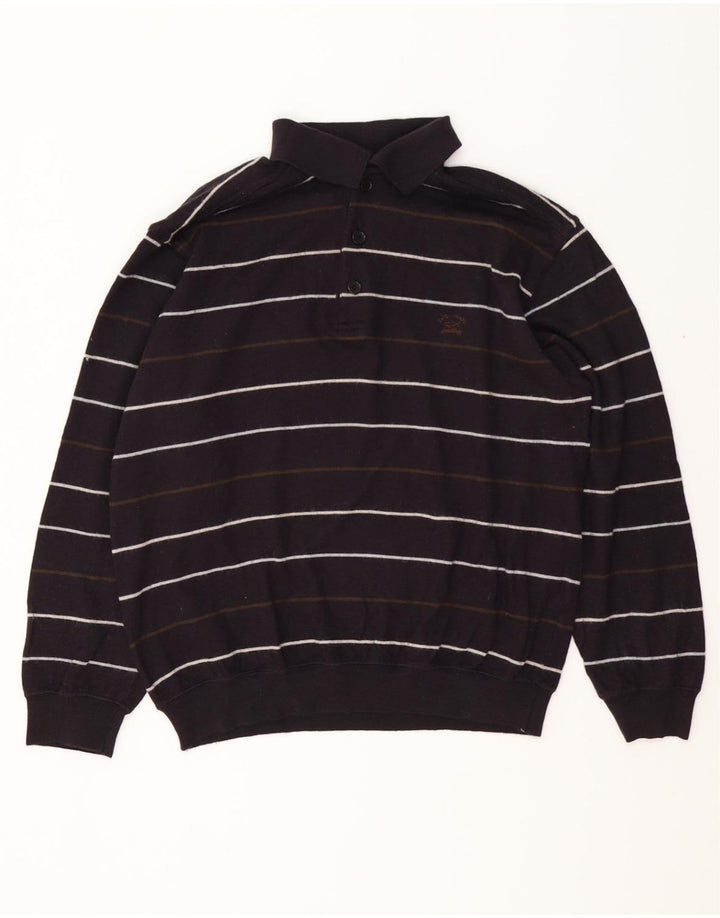 PAUL & SHARK Pulover de iahting pentru bărbați cu gât polo, mediu bleumarin