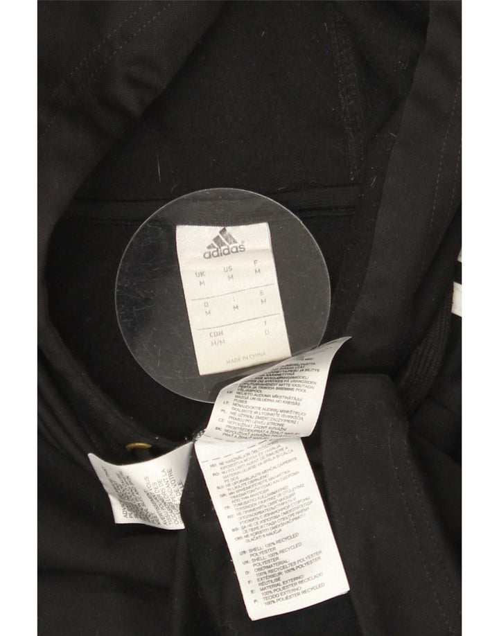 Pulover Adidas pentru bărbați cu glugă, mediu negru, poliester color bloc