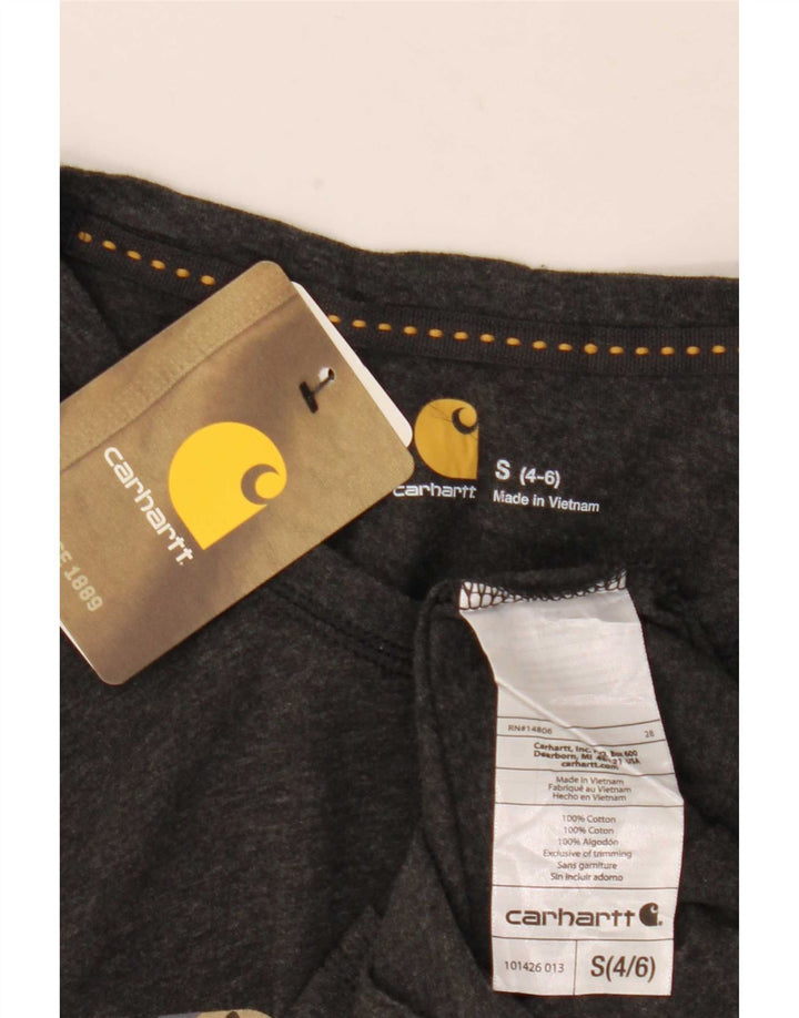 Carhartt Top grafic pentru femei cu mânecă lungă US 4/6 mic bumbac gri