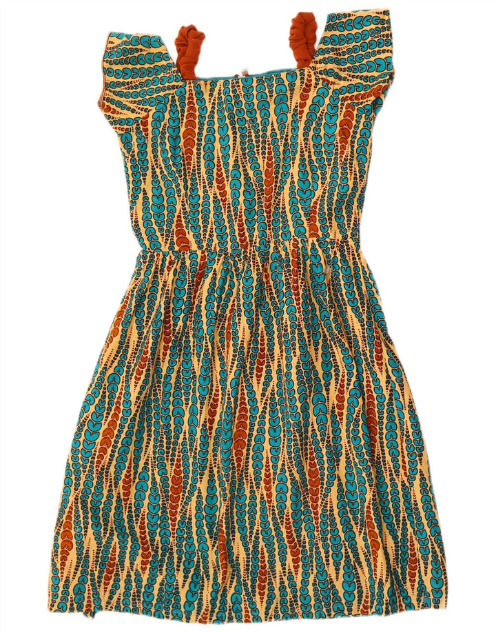 Rochie de damă vintage în linie A UK 10, mică, multicoloră, geometrică