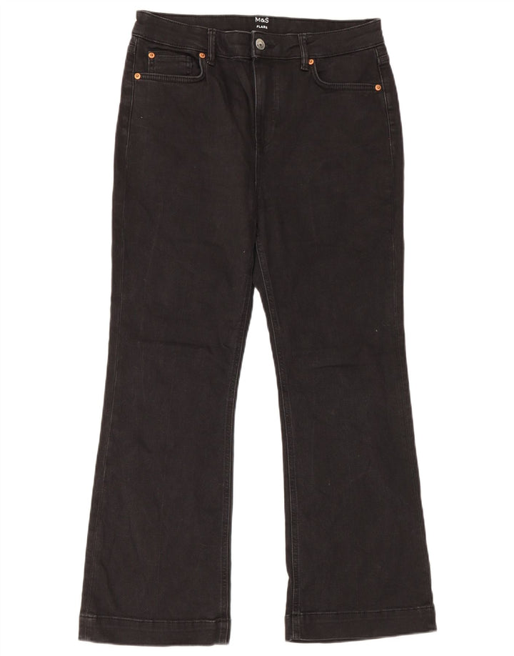 Blugi evazați pentru femei Marks & Spencer UK 14 Large W32 L27 Bumbac negru