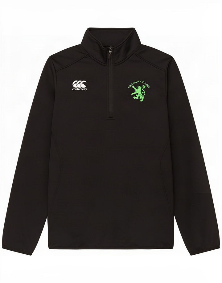 Canterbury Mens Gonzaga Zip Deck Pullover Trening Top Large Black