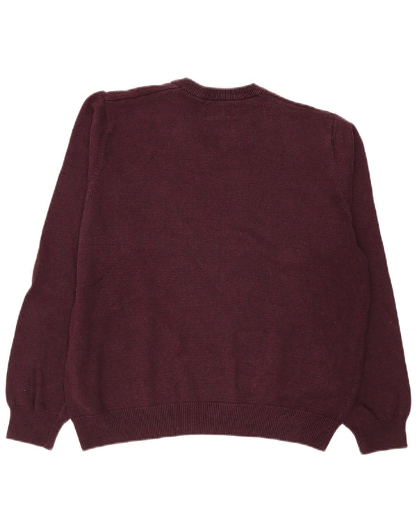 Pulover pentru femei Marks & Spencer cu decolteu în V UK 14 Burgundy mediu