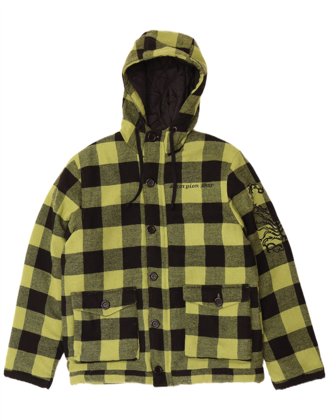 Jachetă Windbreaker cu grafică pentru bărbați Scorpion Bay UK 40, verde, mare