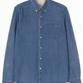 Cămașă Reiss pentru bărbați, slim fit, din denim, bumbac albastru mic