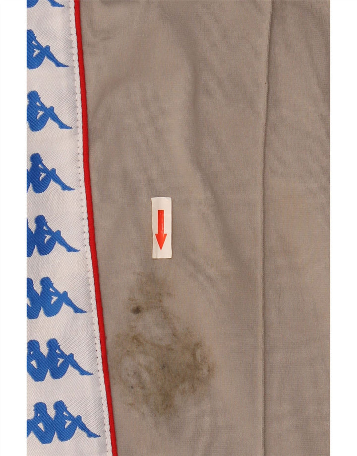 Pantaloni de trening cu grafică pentru bărbați Kappa, gri, poliester color bloc