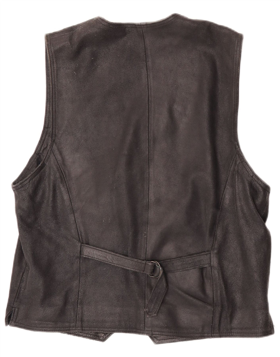 Vestă vintage pentru bărbați din piele intoarsa IT 48 Medium Black Leather