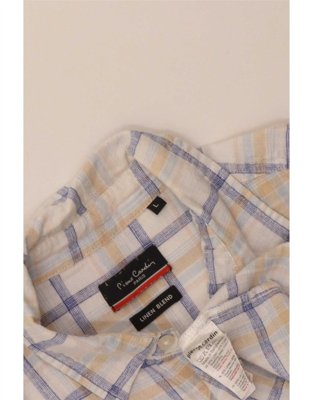 Cămașă cu mânecă scurtă pentru bărbați Pierre Cardin, bumbac cu carouri albe mari