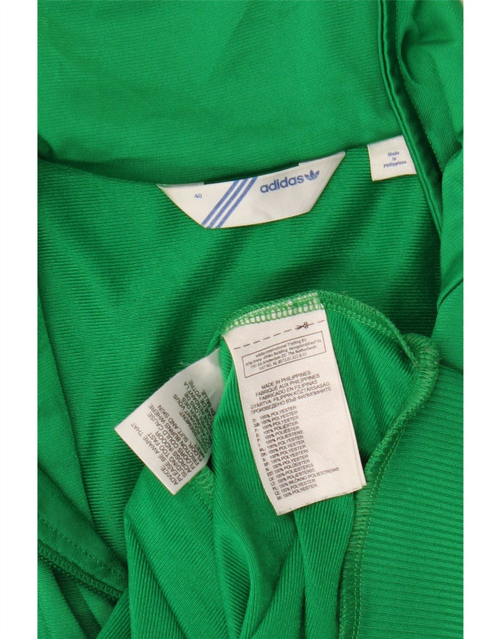 Jachetă de top pentru trening grafic Adidas pentru femei EU 40 Poliester verde mediu