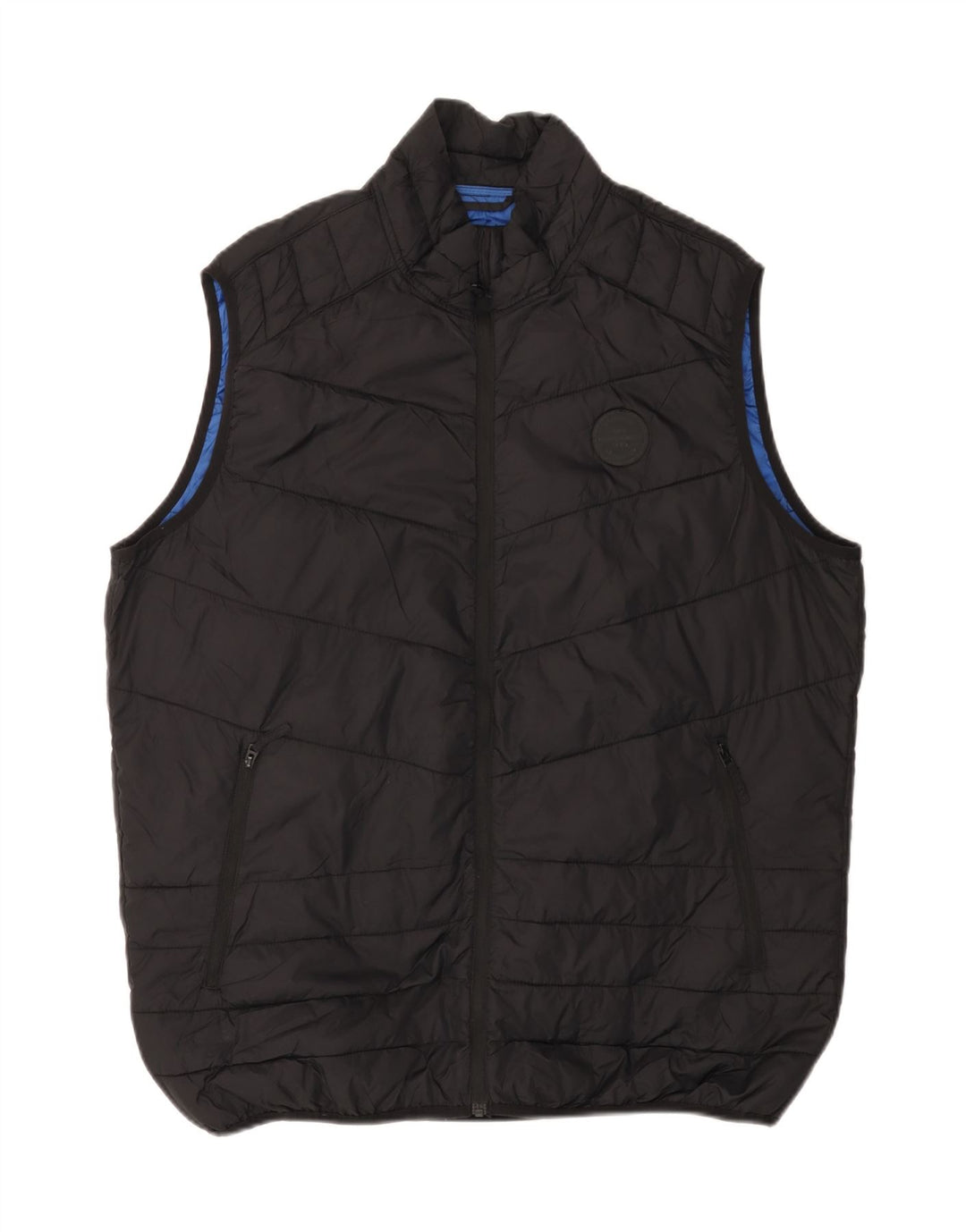 Gilet căptușit pentru bărbați JACK & JONES UK 42 XL Negru