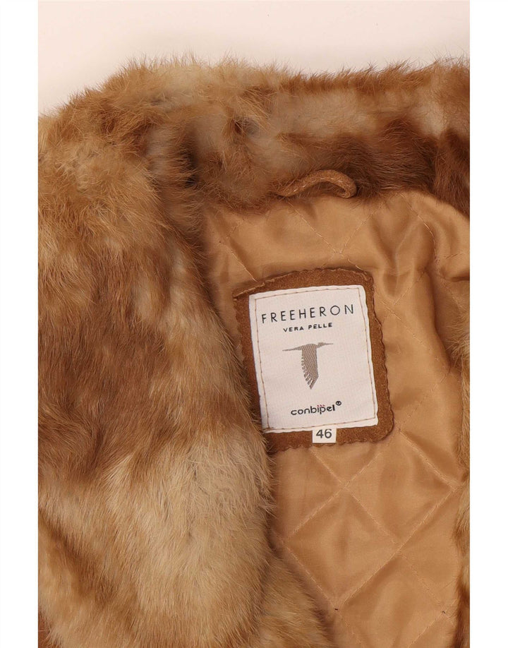 Jachetă Free Heron Suede Conbipel pentru femei IT 46 Large Beige Leather