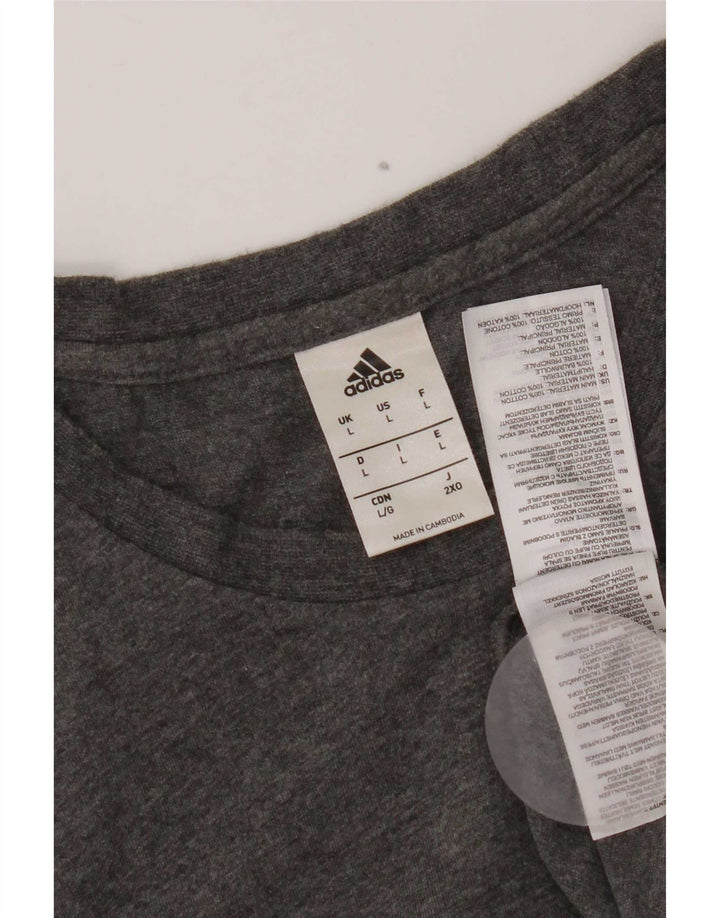 Tricou pentru bărbați Adidas Top mare bumbac gri