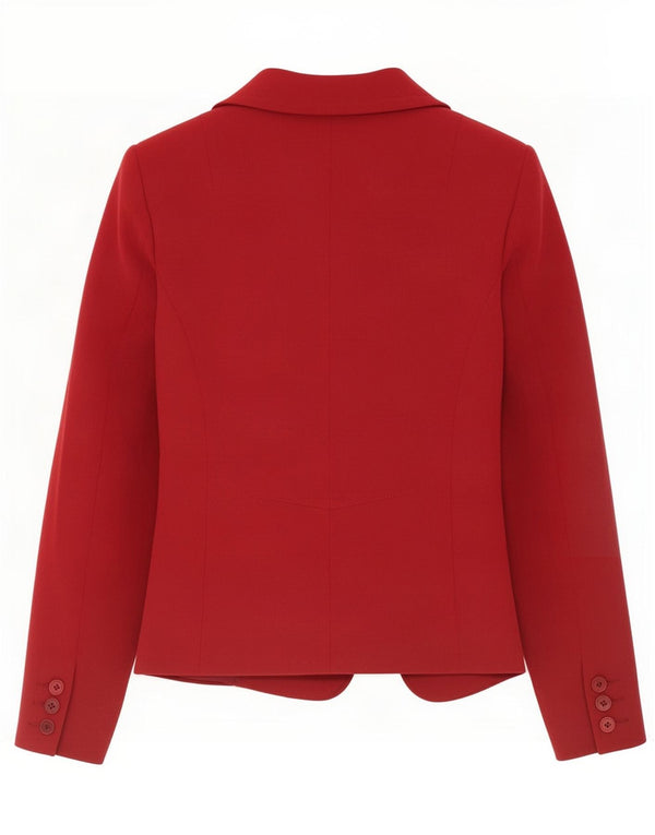 Sacou blazer pentru femei Reiss cu 1 nasture UK 6 XS poliester roșu