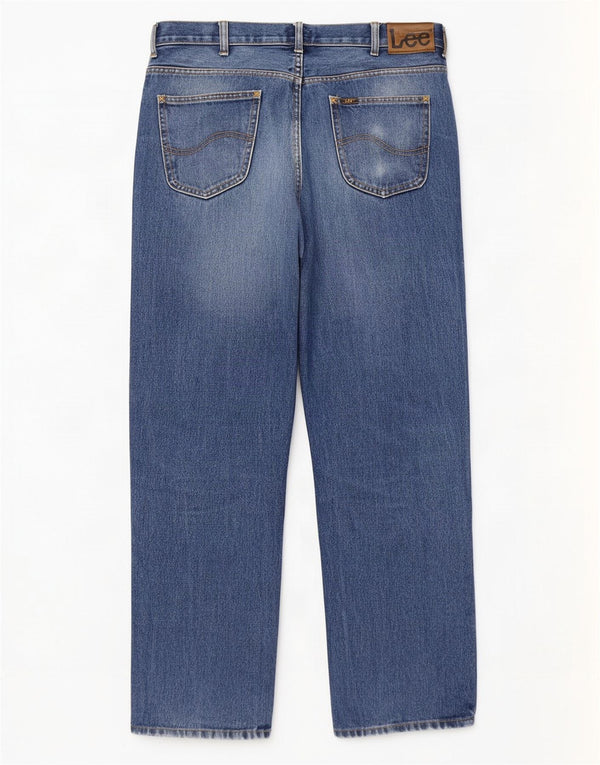 Blugi drepti Brooklyn pentru femei Lee W38 L32 Bumbac albastru