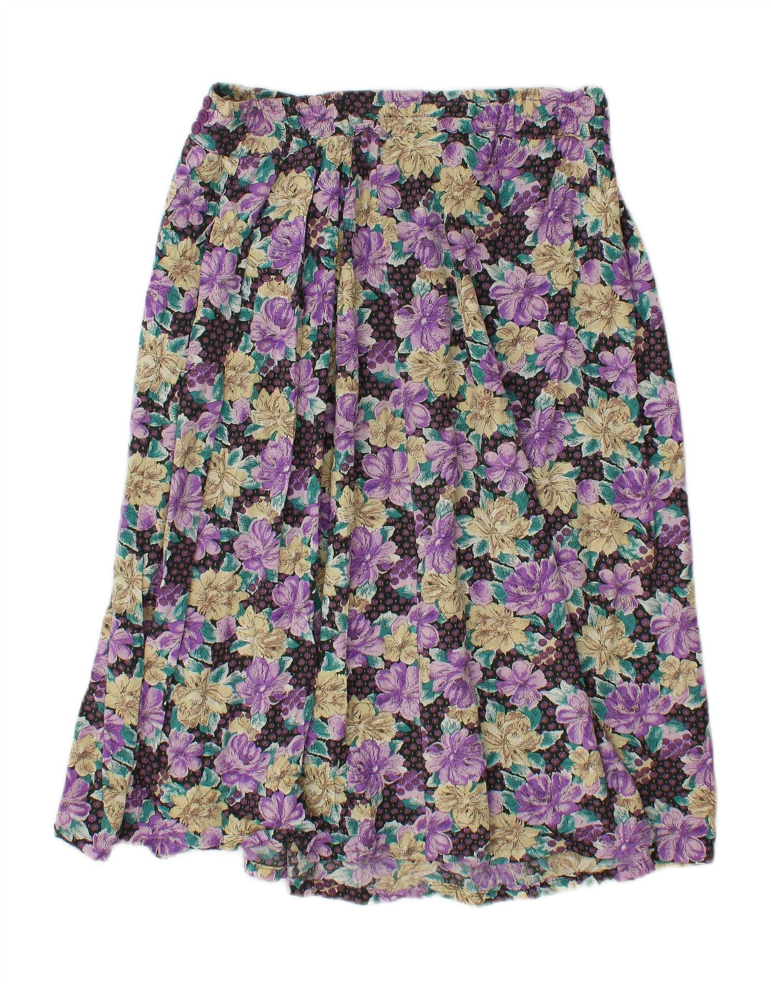 VINTAGE Womens A-Line Skirt W32 Large  Multicoloured Floral Vintage Vintage and Second-Hand Vintage from Messina Hembry 
