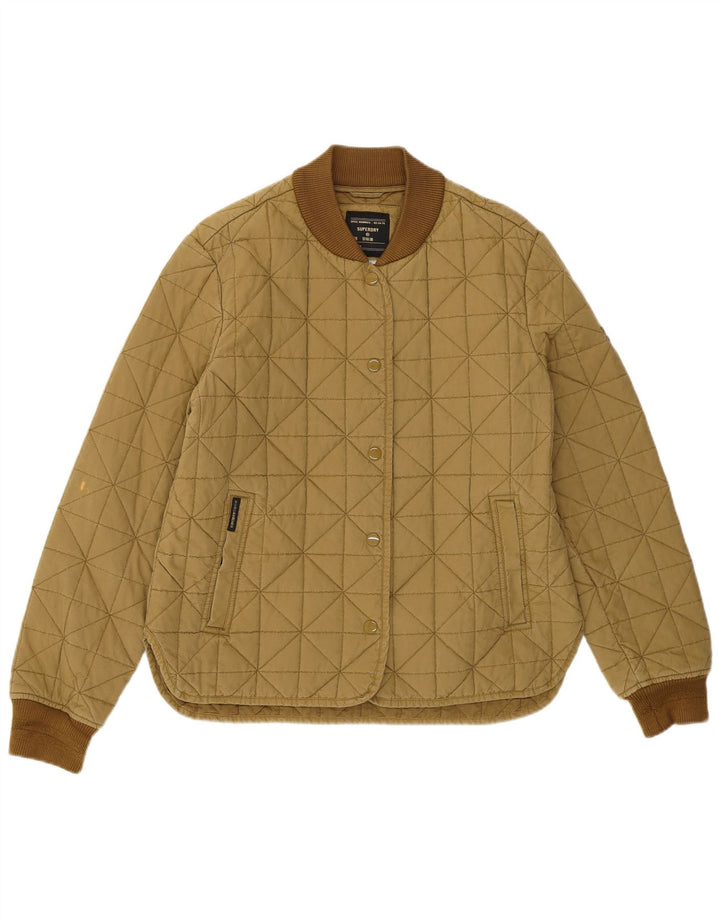 Jachetă matlasată Superdry pentru femei UK 10 Small Kaki Bumbac