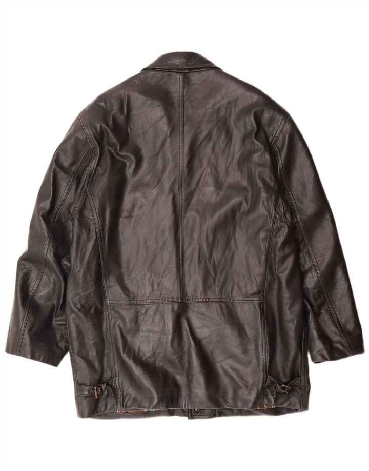 Jachetă de piele pentru bărbați VINTAGE IT 54 2XL din piele neagră