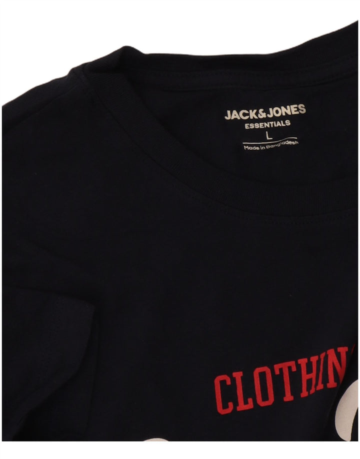 Tricou cu grafic Jack & Jones pentru bărbați Top mare bleumarin