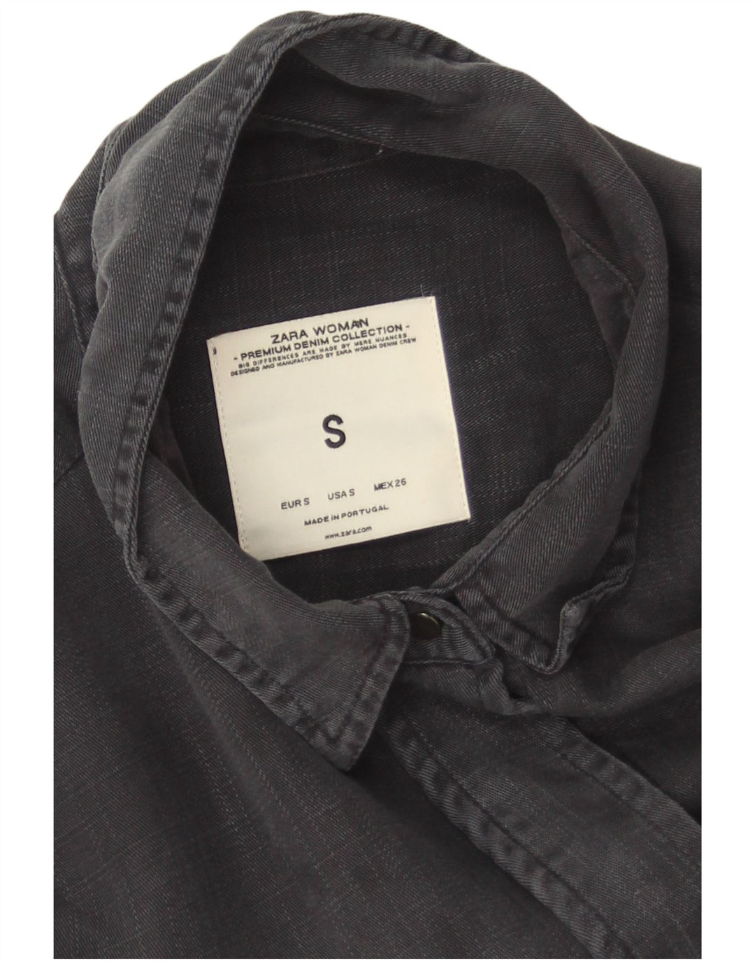 Cămașă supradimensionată pentru femei Zara UK 10 mic, gri Lyocell