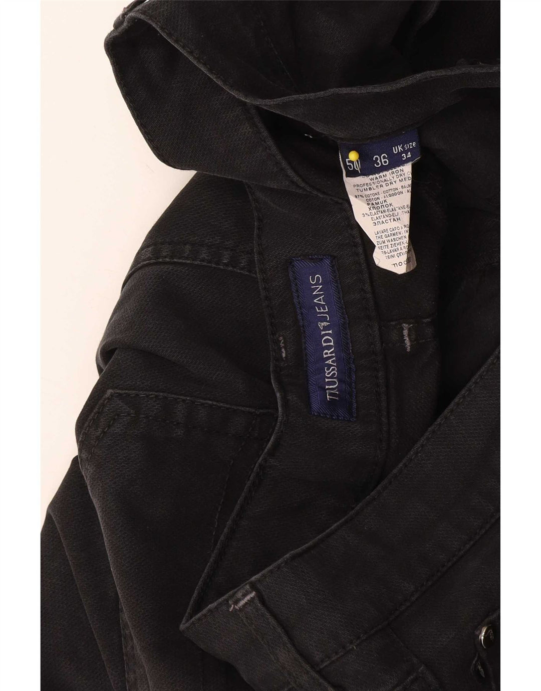 Blugi Trussardi pentru bărbați, bumbac negru W36 L26