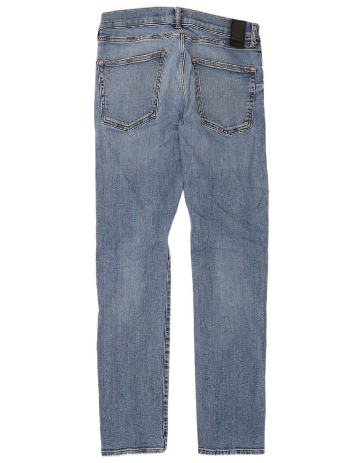Blugi slim pentru bărbați Zara EU 42 Large W32 L30 Albastru