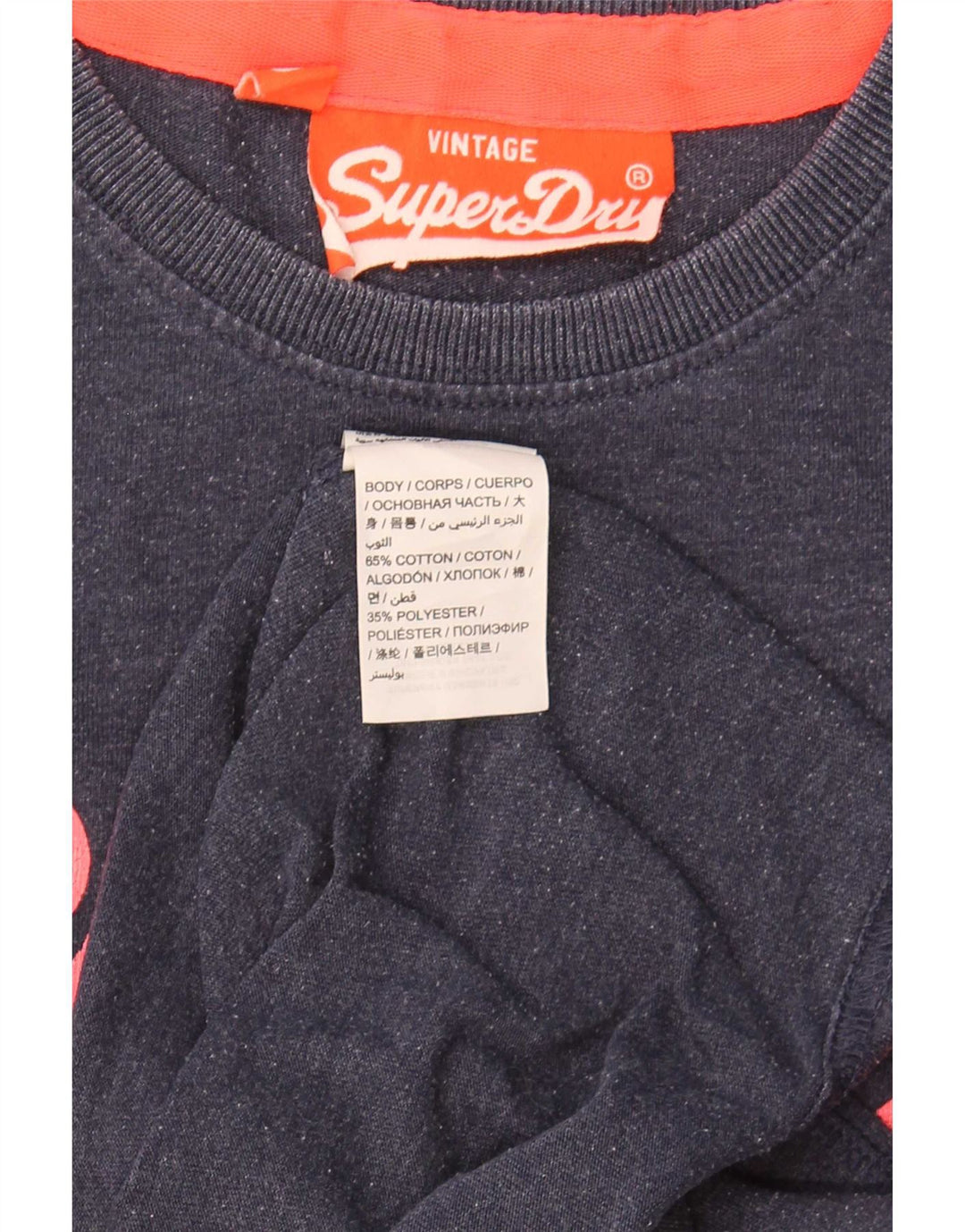 Tricou grafic pentru bărbați Superdry Top mic din bumbac bleumarin