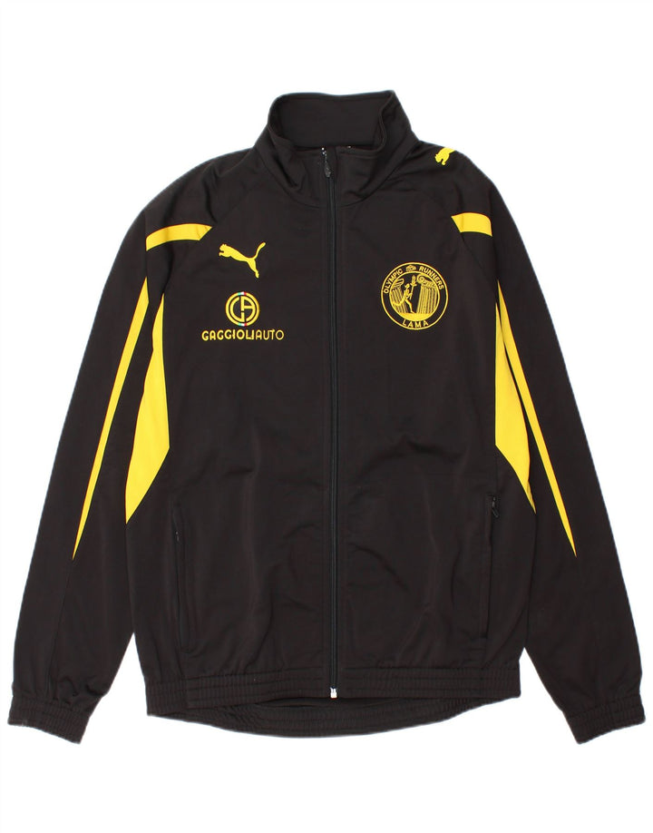 Jachetă de top Puma pentru bărbați cu grafică din poliester color bloc negru