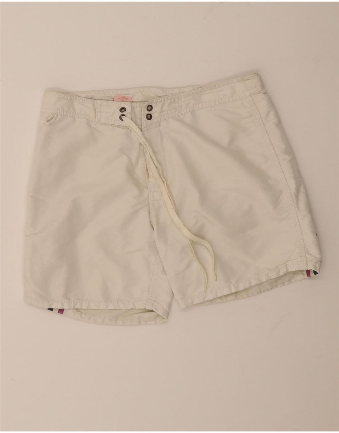 Sundek Pantaloni scurți de înot pentru bărbați, alb mediu, color block