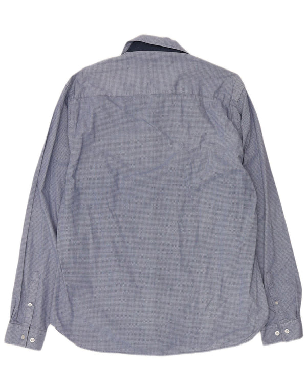 Cămașă pentru bărbați Pierre Cardin Slim Fit XL Bumbac Geometric Albastru
