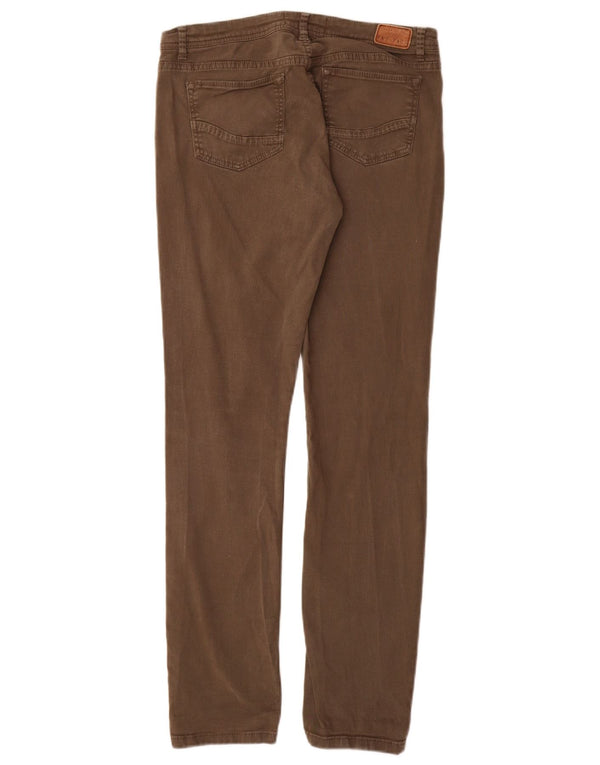 Fat Face Blugi subțiri pentru femei UK 12 Medium W28 L30 Kaki Bumbac