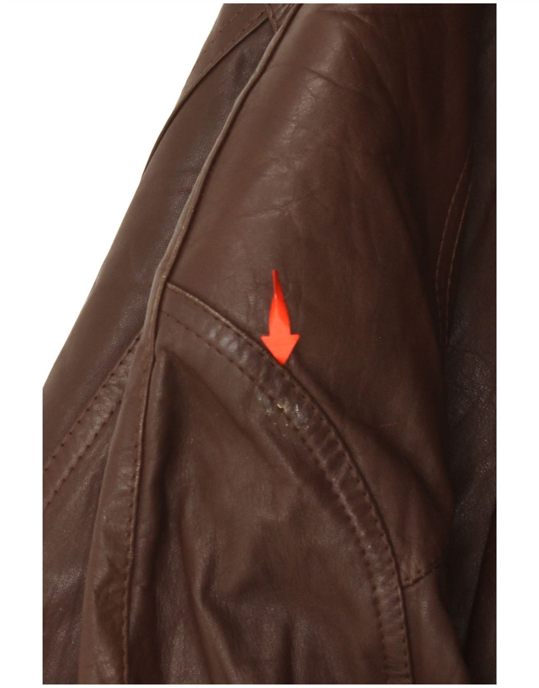 Palton de piele pentru femei VINTAGE UK 14 mare maro