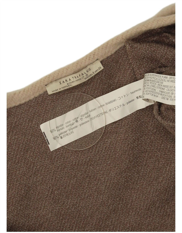 Pulover cardigan deschis supradimensionat pentru femei Zara UK 10 Maro mic