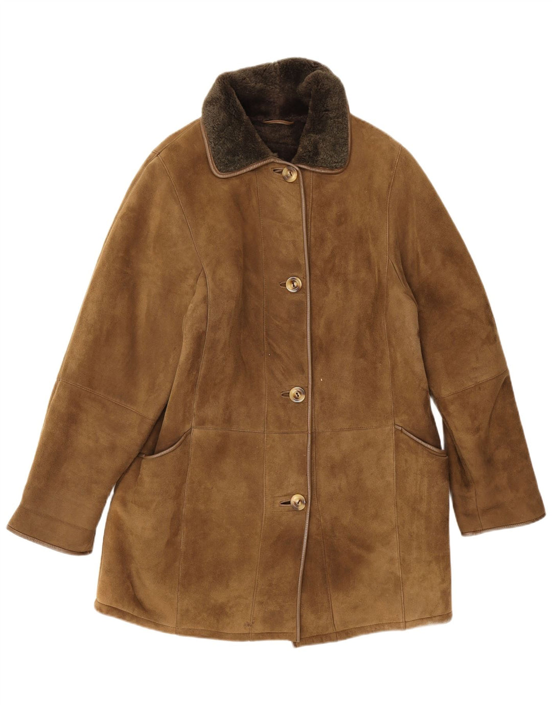 Friitala Jachetă din shearling pentru femei EU 40 Bej mediu