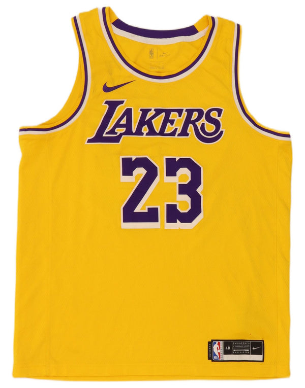 Top cu vestă grafică Nike pentru bărbați Lakers, mare, galben din poliester