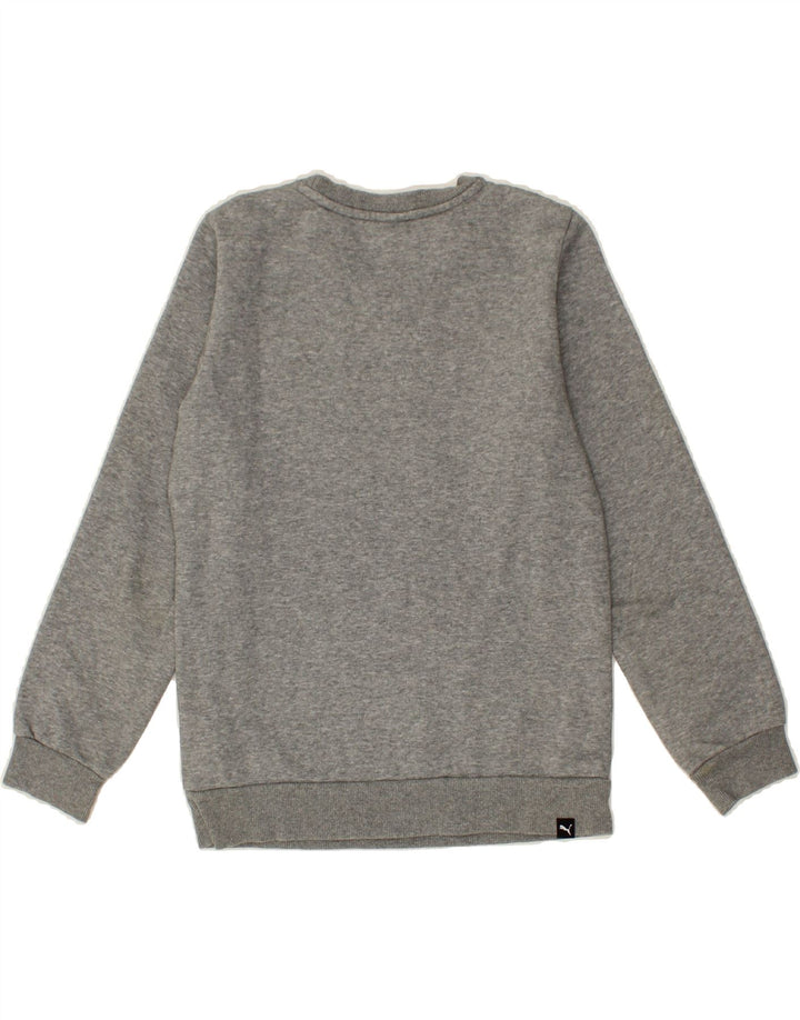 PUMA Boys Graphic Sweatshirt Jumper 11-12 Years Large Grey Cotton Vintage Puma and Second-Hand Puma from Messina Hembry 