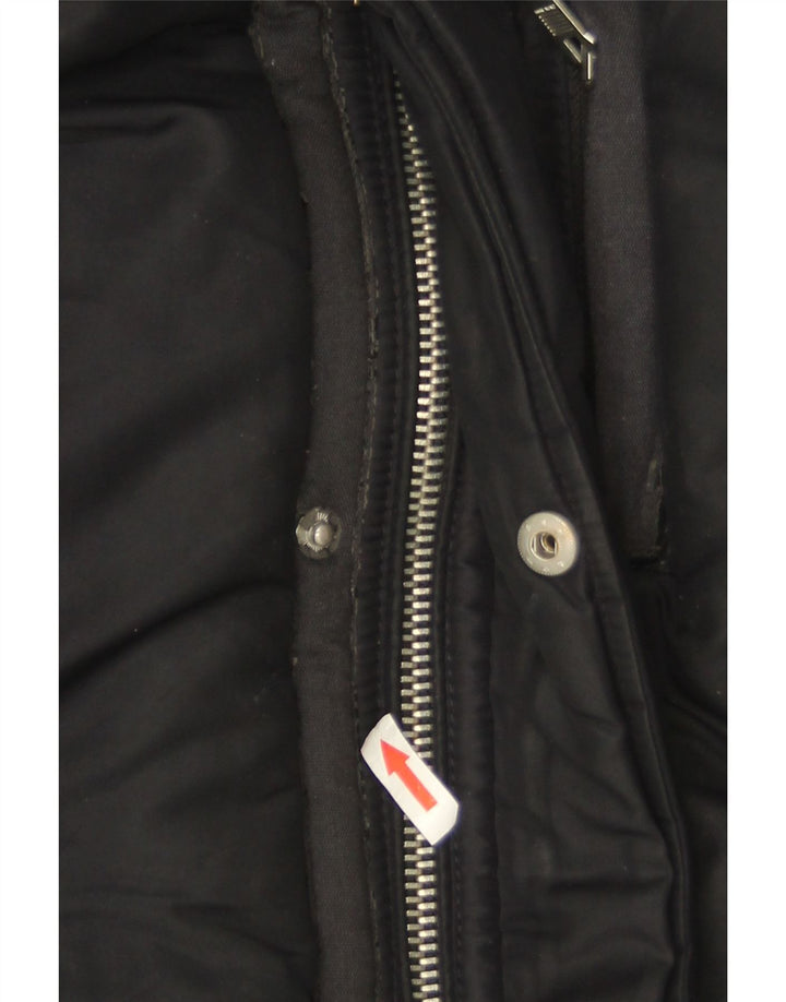 Bomber pentru bărbați Zara, cu glugă, UK 40, mare, albastru, poliester