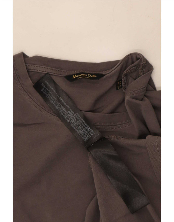 Massimo Dutti Top pentru bărbați cu mânecă lungă XL bumbac gri