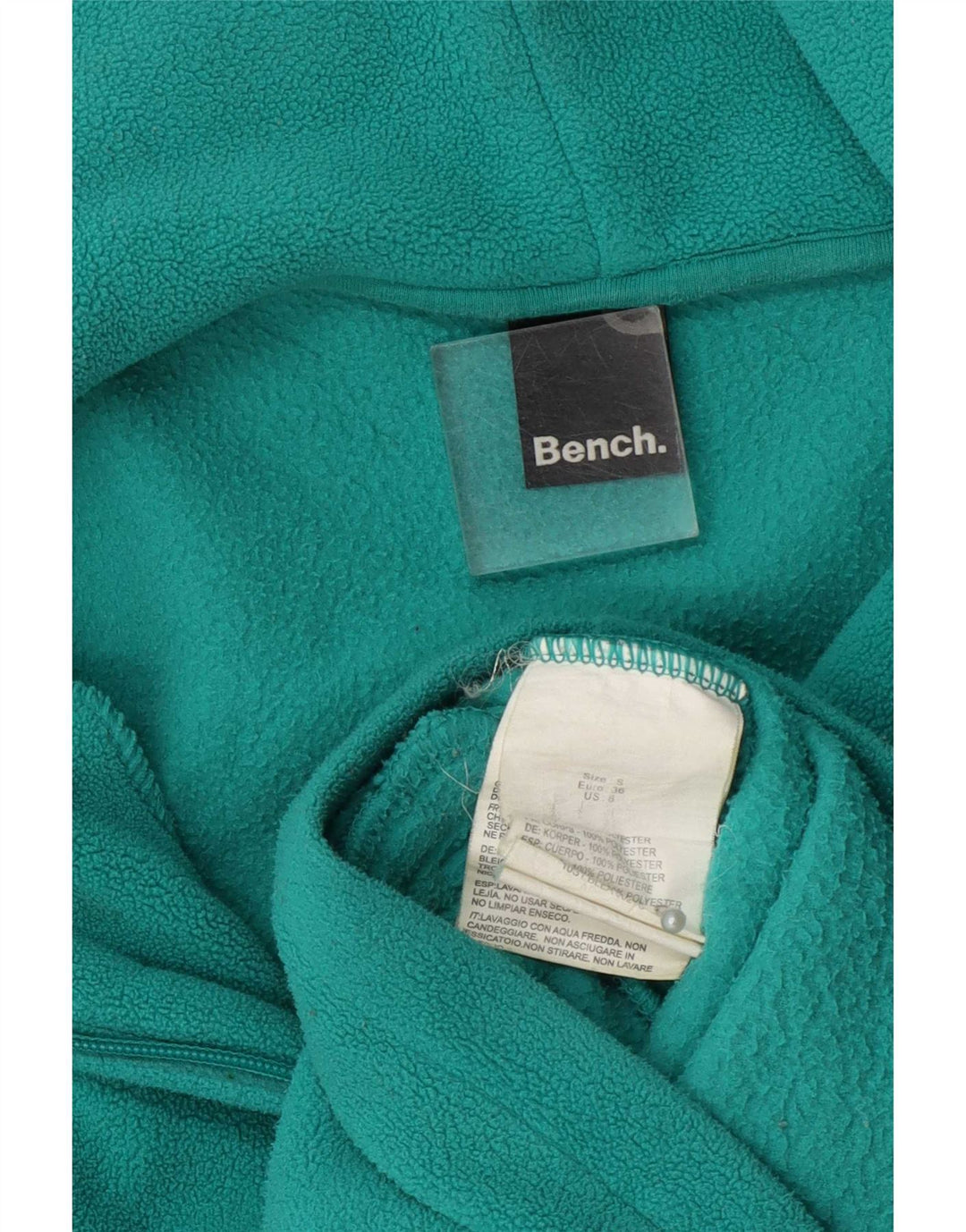 Jachetă din lână grafică pentru femei Bench UK 10 Poliester verde mic