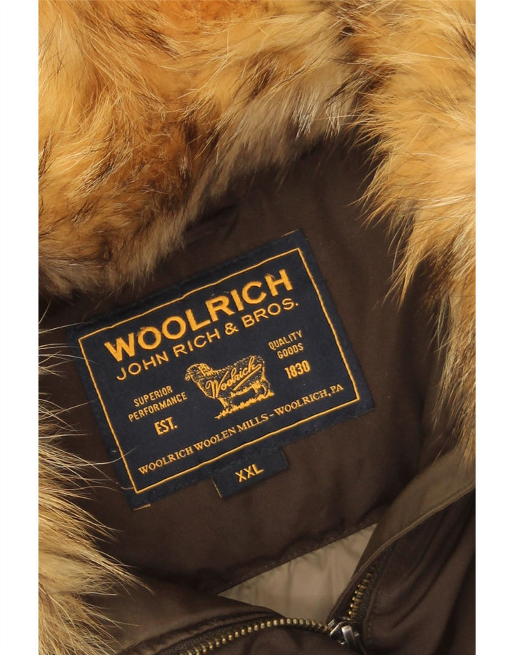Palton căptușit pentru femei Woolrich UK 20 2XL Kaki Bumbac