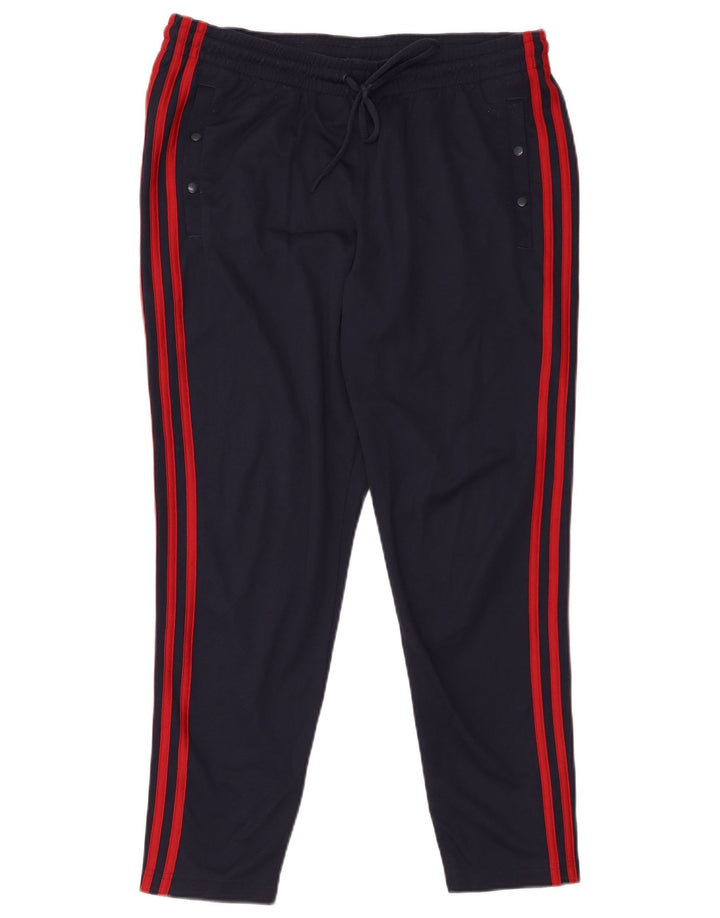 ADIDAS Womens Tracksuit Trousers UK 16/18 Large  Navy Blue Polyester