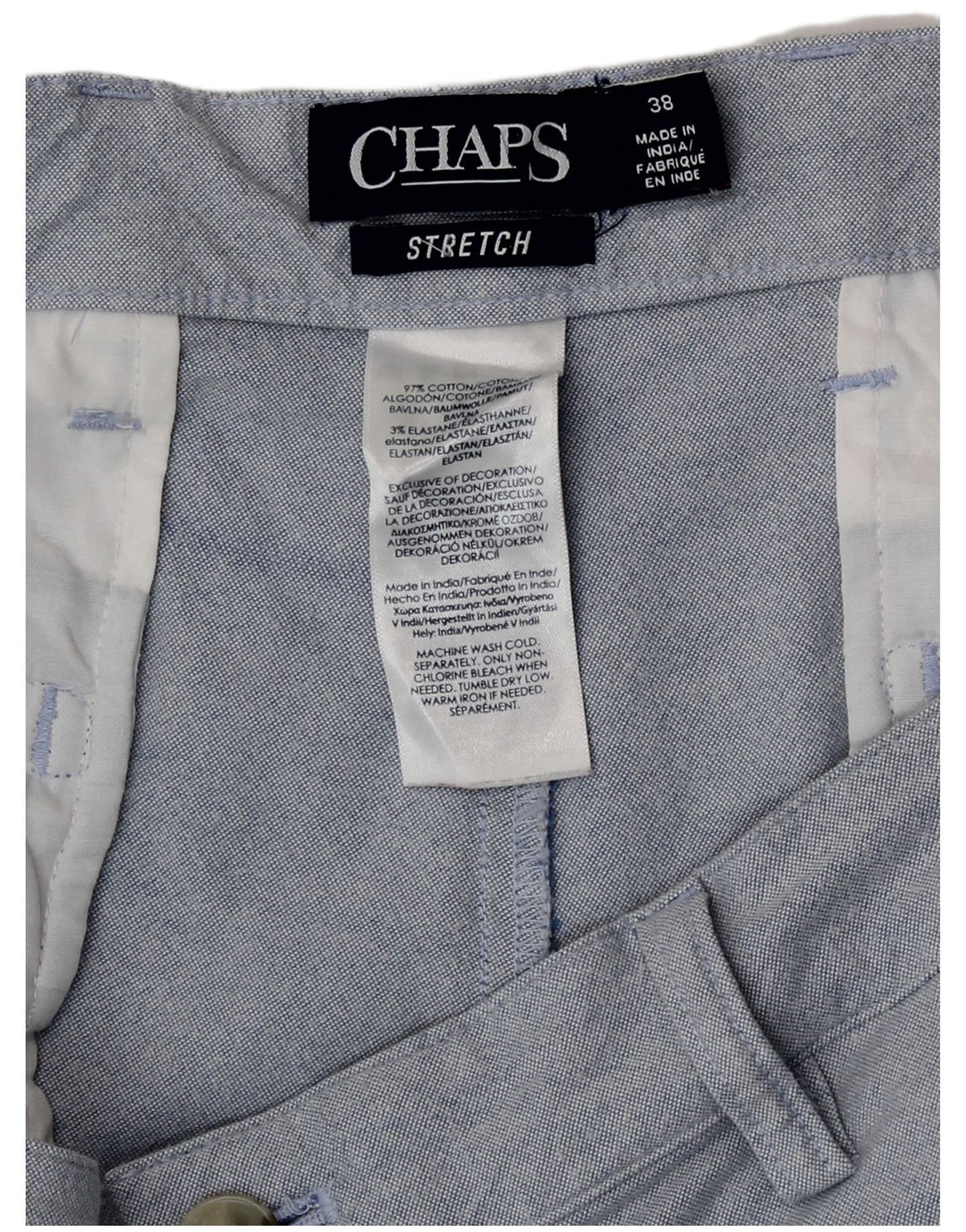Pantaloni scurți chino pentru bărbați Chaps W38 XL, bumbac albastru